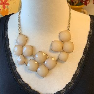 Cream stone chunky necklace